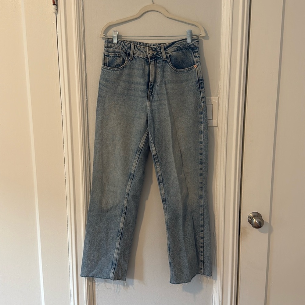 Zara Light Wash Straight Leg Jeans